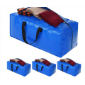 Foldable PE Extra Large Heavy Duty Storage Bag Moving Waterproof Moisture-proof Storage Bags With Reinforced Zippers
